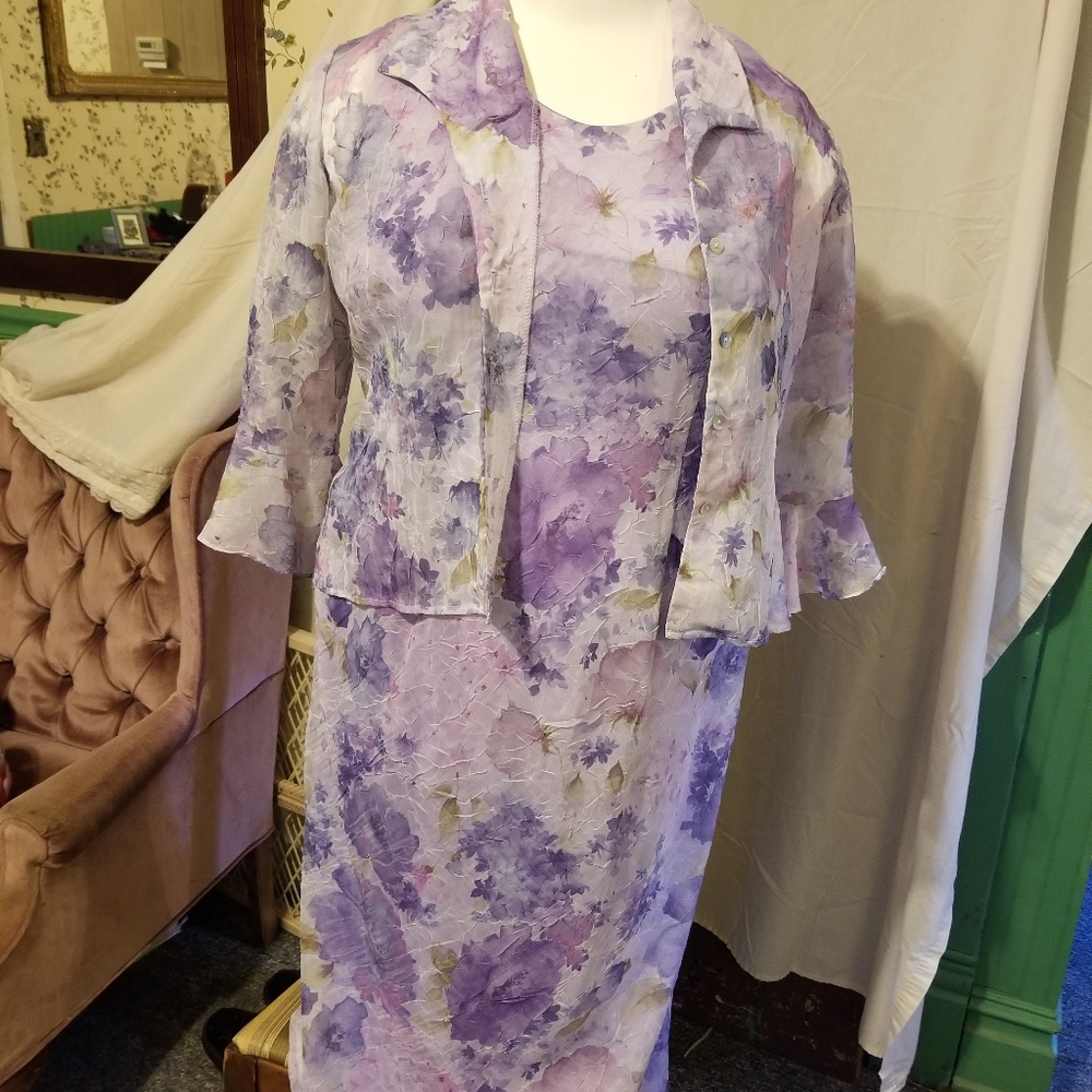 2 piece calf length  dress